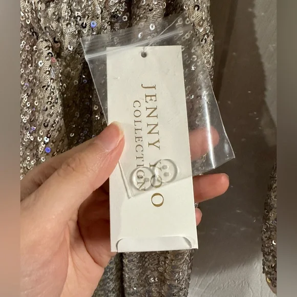 NEW Jenny Yoo New Year’s Eve Angie Dress in Silver Nude New Year’s Eve Dress - Picture 8 of 11